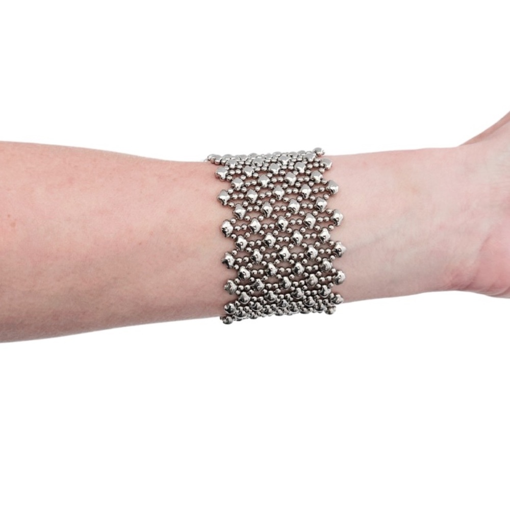 SG Liquid Metal Antique Silver Bracelet by Sergio Gutierrez